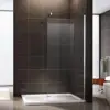 Custom screen printed 8mm tempered glass bathroom walk in shower enclosure