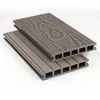 Hollow profile scratch resistant 3D deep embossed composite wood wpc anti-slip outdoor deck wood