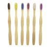 Eco-friendly Wavy Shaped Biodegradable Bristles Natural Bamboo Toothbrush