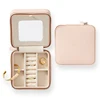 classic design cow leather pu leather travel jewellery organizer case jewelry case