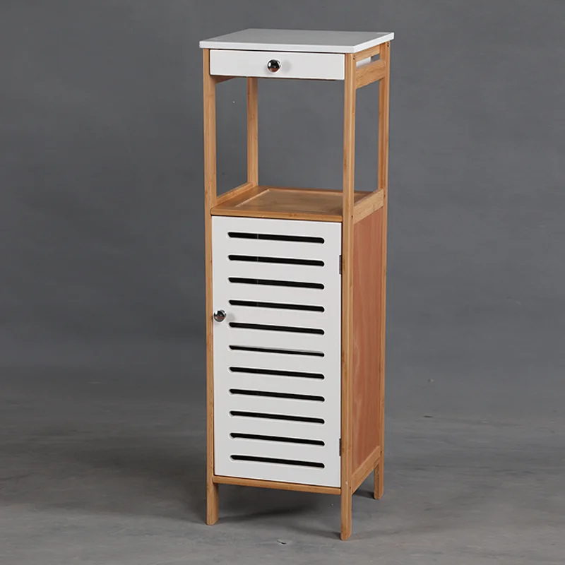 
New bamboo flooring storage wood cabinet with one drawer 