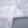 Customized embroidered polyester chiffon fabric white properties for dress
