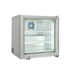 Compressor mini display freezer glass door counter top refrigerator freezer