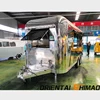 Caravaan similar airstream camping trailer aluminium food truck trailer cabinets with air conditioning unit