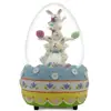 Easter Bunny Musical Water Globe Easter Egg Figurine