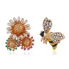 Trendy Floral and Bees Earrings Stud Hot Selling Korea Style Fashionable Jewelry High Quality Small Quantity Order 2019 Earrings