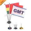 Promotional Country Flag Plastic/Wooden/Metal Table Flag Pole And Stand Mini Desktop Flag