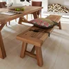 Walnut solid wood restaurant dining slabs table top