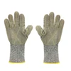 HPPE en388 4543 Leather Gloves Cowhide Anti Puncture Cut Resistant Safety Gloves Protective Construction Work