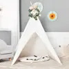 superior quality kids tipi cotton canvas tepee tents ,4 wooden poles playhouse tent