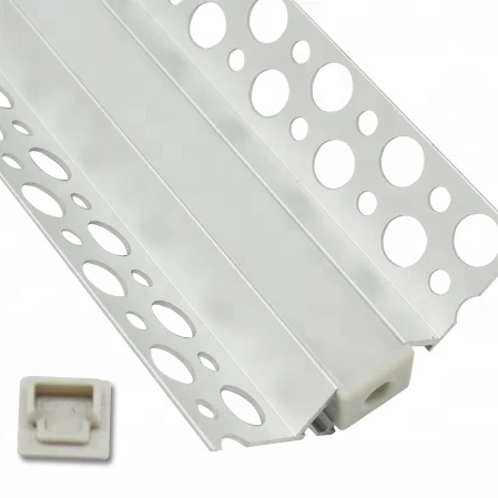 Alu profile led Trimless recessed Aluminum extrusion Profile in Gypsum Plaster Ceiling for LED strip light