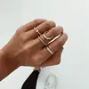 2019 cross-border AliExpress wish Korean simple ring temperament moon alloy twist ring five-piece set women jewelry