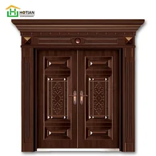 Дешевые двойной лист стальной двери Материал гаражные двери цена