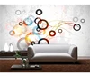 Dynamic lines Color ring 3d wall paper Abstract circle home decorating sofa background wallpaper murals