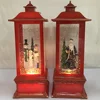 11" H Light Up Decorative Santa Scene Water Filled Lantern Christmas Crafts