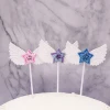 Colourful wing happy Birthday Cake Topper Dessert Decoration Lovely Gifts cupcake toppers