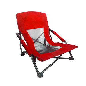 Folding Beach Chair Short Legs Deck Chair Lounger Fishing Chair