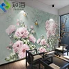Guangzhou factory supply waterproof flower print bedroom art 8d embossed surface 3d leaves kids room wallpaper