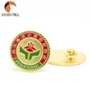 2019 New Arrival 24K Gold Plated Lapel Pin Custom Logo Enamel Pin Manufacturer From China