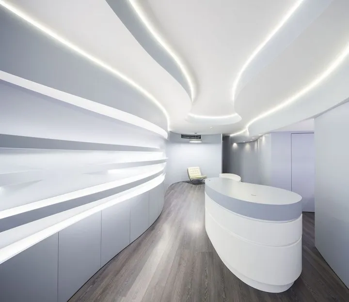 Glacier White New Design Modern Retail Shop Display Counter Buy Shop Cash Counter Design