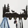 Whitetail Deer Hunting Man Cave Rustic Decorative Hook Clothing Hanger Modern Wall Art Decor Animal Theme Wall Mountain Hooks