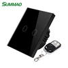 High Tech 120V Touch Switch Rf433 Magic Remote, USA Standard 2Gang 2Way Remote Touch Switch