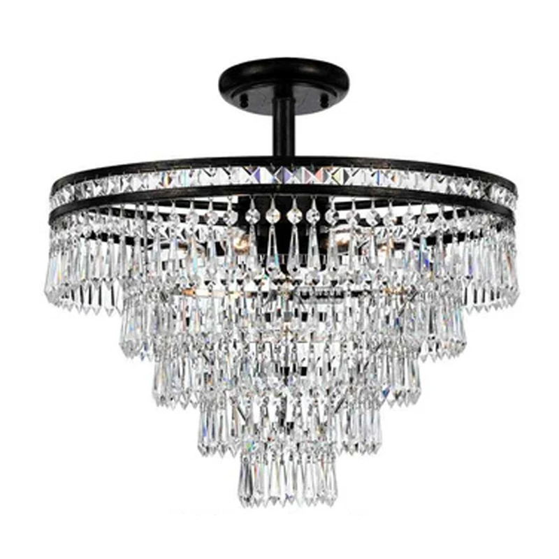 Professional 6 Lights Chrome Crystal Chandelier Parts Made In China