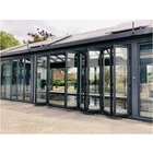 อลูมิเนียมความร้อน break แก้วด้านนอก accordion ประตู