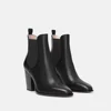 MANRINO-0293 Low MOQ Wholesale Fashion Trends Elastic Strap Pull On Black Pu Leather Ankle Boots