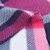 Cheap two sides brushed big check soft custom printed fleece fabric