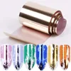 14pcs/set Gold Sliver Nail Holographic Transfer Wrap Slider Foil Sticker Adhesive Starry Manicure Decor Set STX01