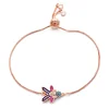 Colorful rose gold color cubic zirconia baby kids figure charm new arrival bracelet micro pave bracelet metal beads for bracelet