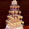Ready To Ship New products hanging cake stands wedding acrylic crystal chandelier cake stand for big cake