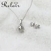 Fashion cute animal deer heart jewelry sets sterling silver 925 jewellery