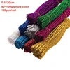 Wholesale Children'S Educational Handmade Toy Chenille Pipe Cleaner Colored Single Color Glitter Chenille Stem Roll