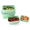 Premium food grade safe custom BPA free silicone collapsible lunch box set FDA approved