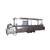 automatic continuous conveyor frying machine for broad beans and onion rings