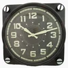 Antique black metal aviation wall clock