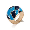 14422 Wholesale delicate ladies jewelry gold plated copper alloy scale paint finger ring