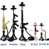 Original design patented gangsta pistol shisha AK47 M16 Tommy gun hookah