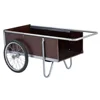 6.5 Cubic Foot Galvanized Steel Edging wooden Garden Cart tool cart