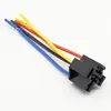 Car copper bold 5 plug 5-pin 12cm Line length 6.3MM terminal relay base socket plug Bakelite relay base seat