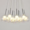 modern chrome hanging light clear glass bubble globe bead clear glass pendant lights