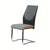 Professional Design modern upholstered metal leg leather dining single chair