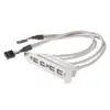 Hot sale UK MainBoard 4 Port USB 2.0 to 9 Pin Header Bracket Extension Cable