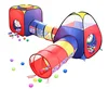 Kids Play Set Outdoor Playground House with Tunnel Ball Pit Big Pop Up Play Tent