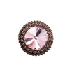 Custom plated clothes crystal rhinestone metal sewing button for bags