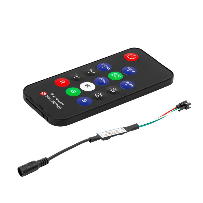 Mini Wireless RF Magic Dream Color LED remote Controller 14Key 300 modes SP103E for WS2812B WS2811 Strip Module Pixels Light 5V