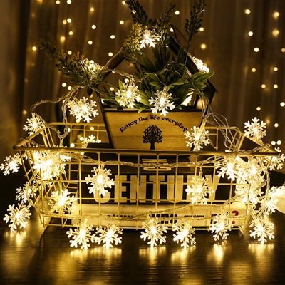 2019 top quality christmas decoration style solar powered led string light hot sale best price snowflake shape led string light