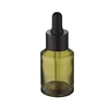 Hot sale cosmetic package person care 30ml amber green glass dropper oil bottle in stock